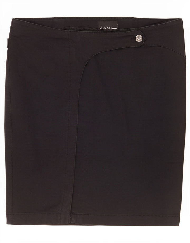 Calvin Klein Mini gonna a portafoglio da donna media W30 Cotone nero