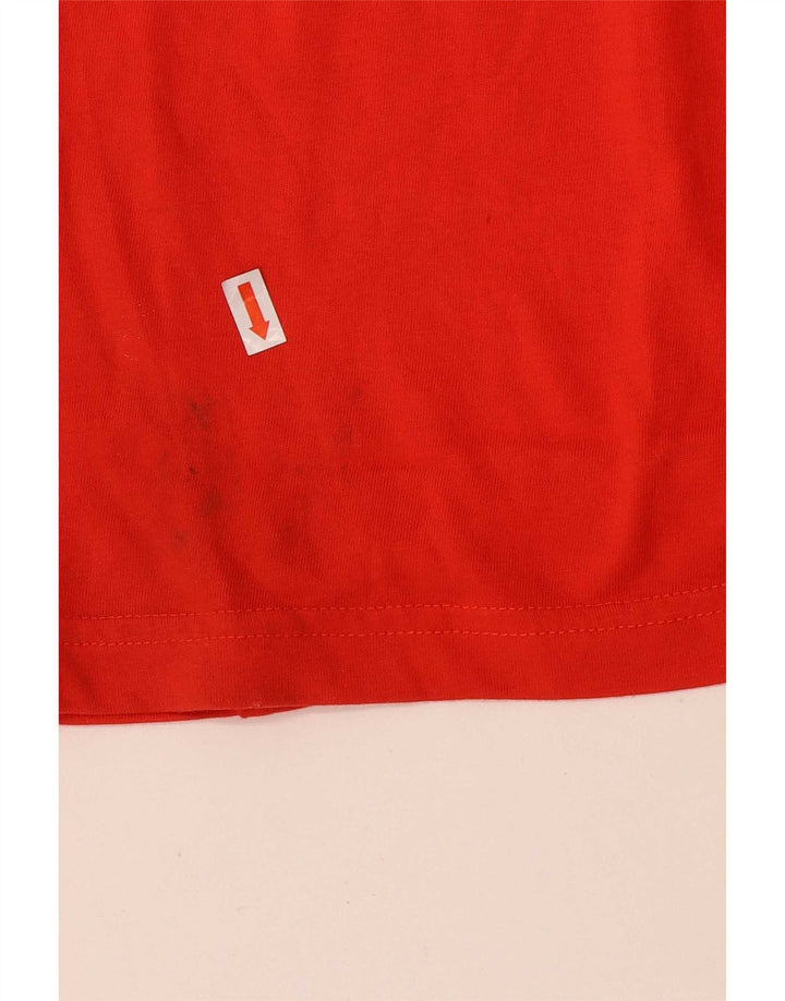 T-shirt grafica da uomo Puma Top in cotone rosso medio