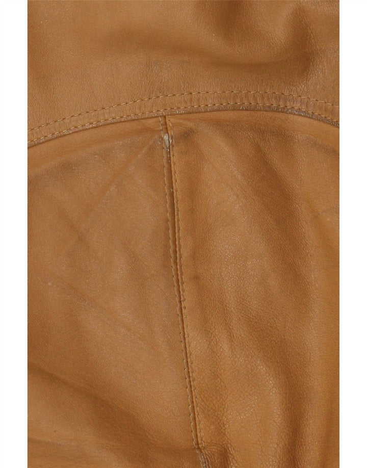 Giacca in pelle vintage da uomo UK 38 in pelle marrone medio