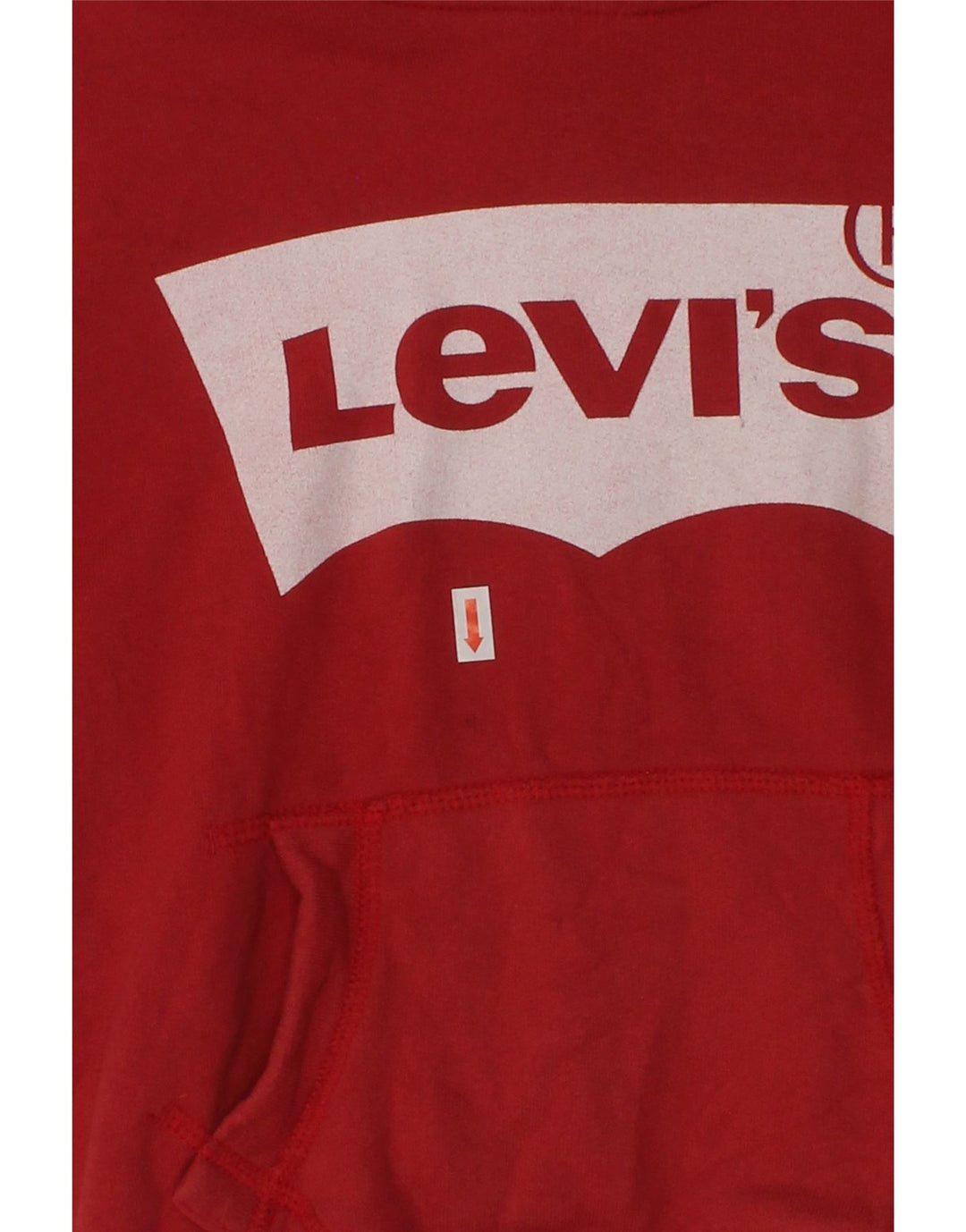 LEVI'S Boys Graphic Hoodie Jumper 7-8 Years Red | Vintage Levi's | Thrift | Second-Hand Levi's | Used Clothing | Messina Hembry 