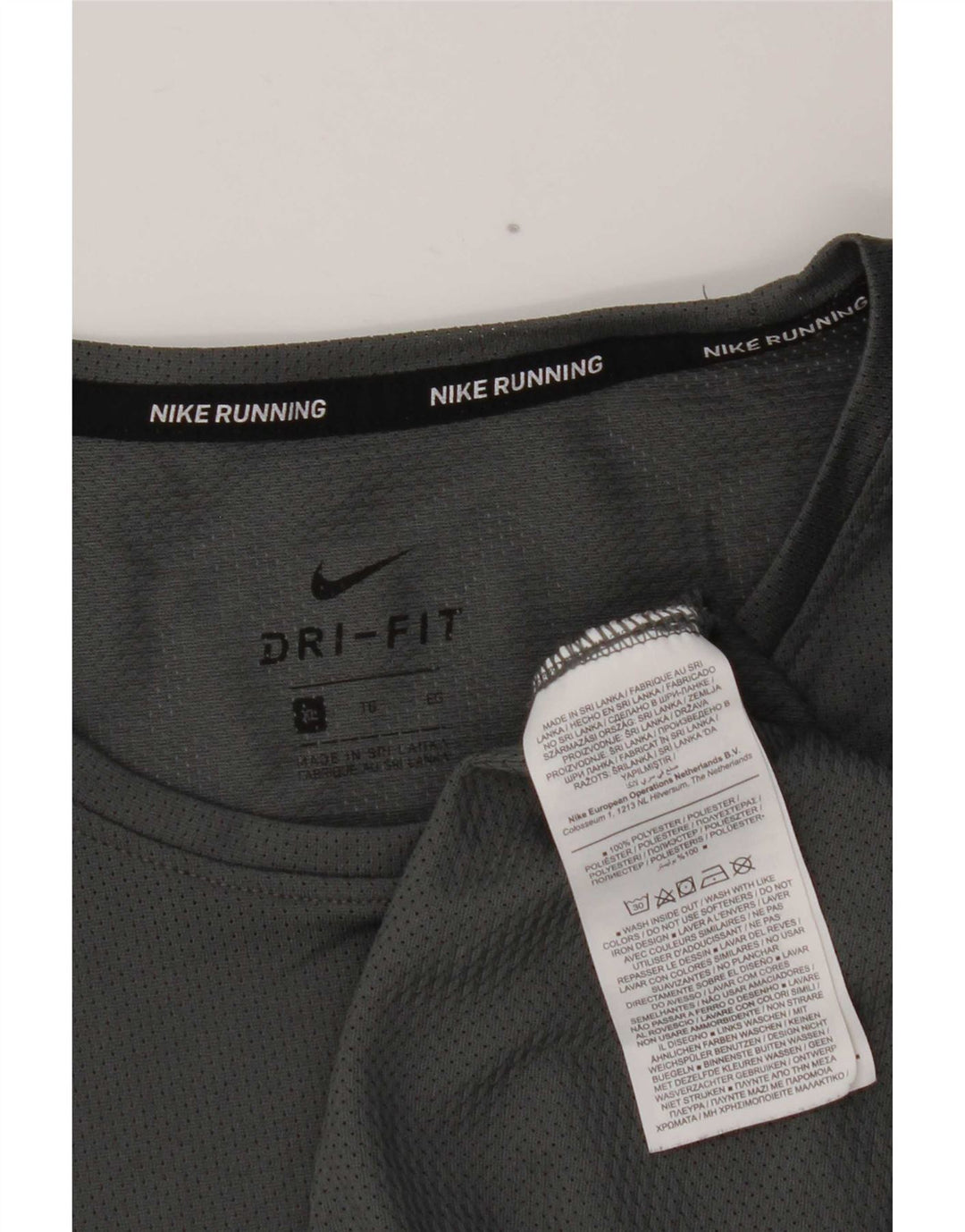 T-shirt Nike Dri Fit da uomo Top XL in poliestere grigio