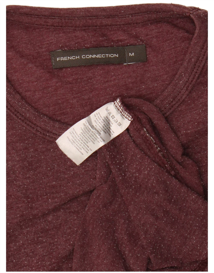 T-shirt da uomo FRENCH CONNECTION Top in cotone bordeaux medio