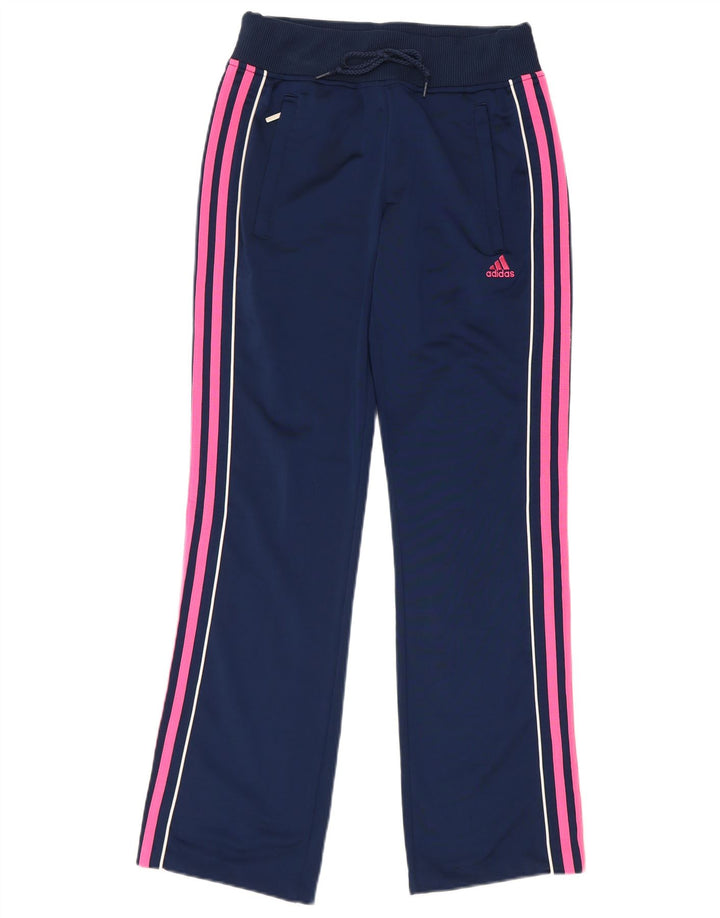 Pantaloni da tuta da donna Adidas UK 8 Small poliestere blu navy