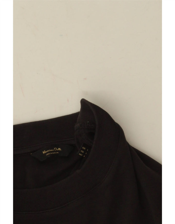 T-shirt da uomo Massimo Dutti Top Large in cotone grigio