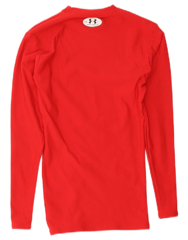 Under Armour Mens Cold Gear Top manica lunga piccolo nylon rosso