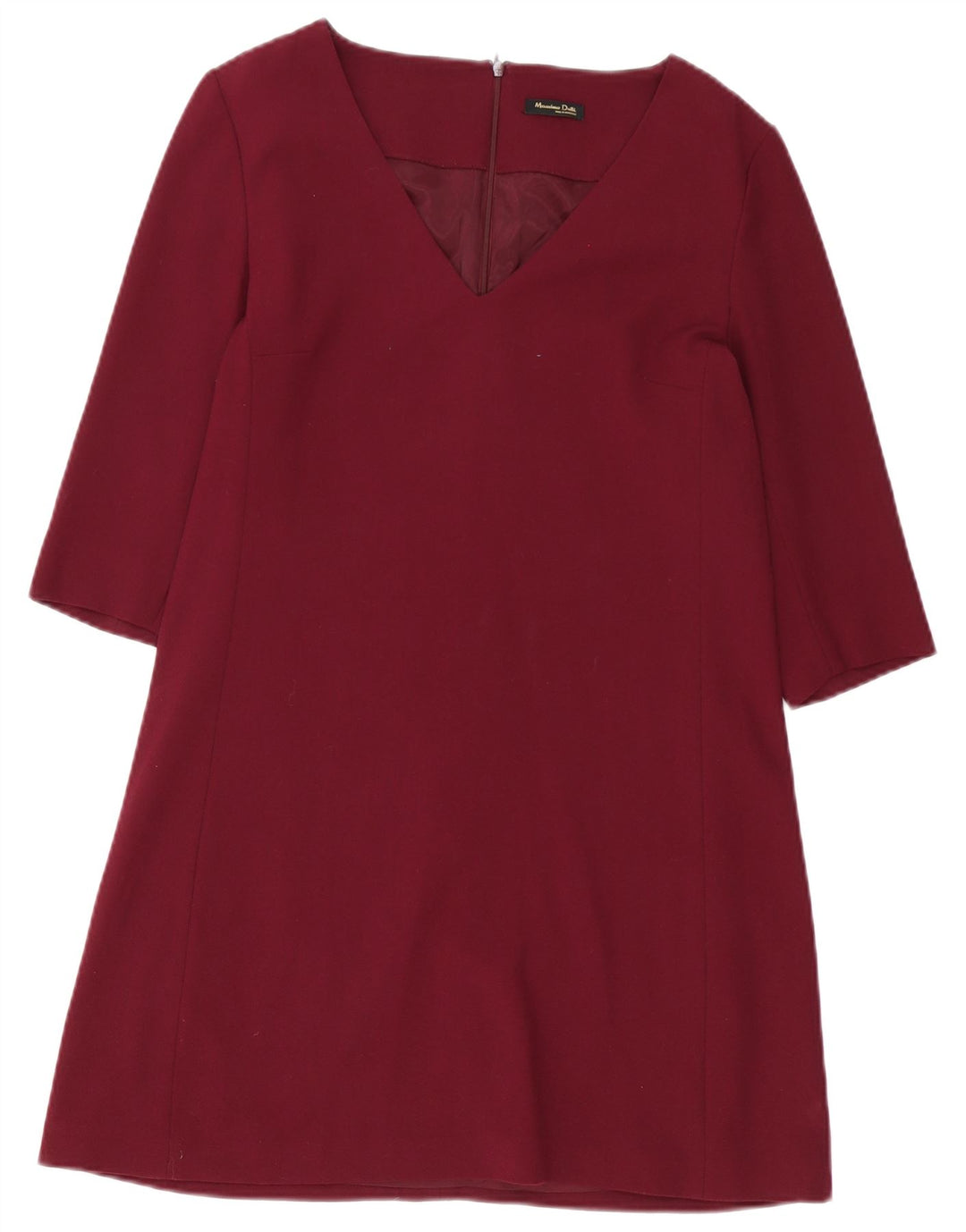 Abito tubino da donna con maniche a 3/4 Massimo Dutti EU 40 Bordeaux medio