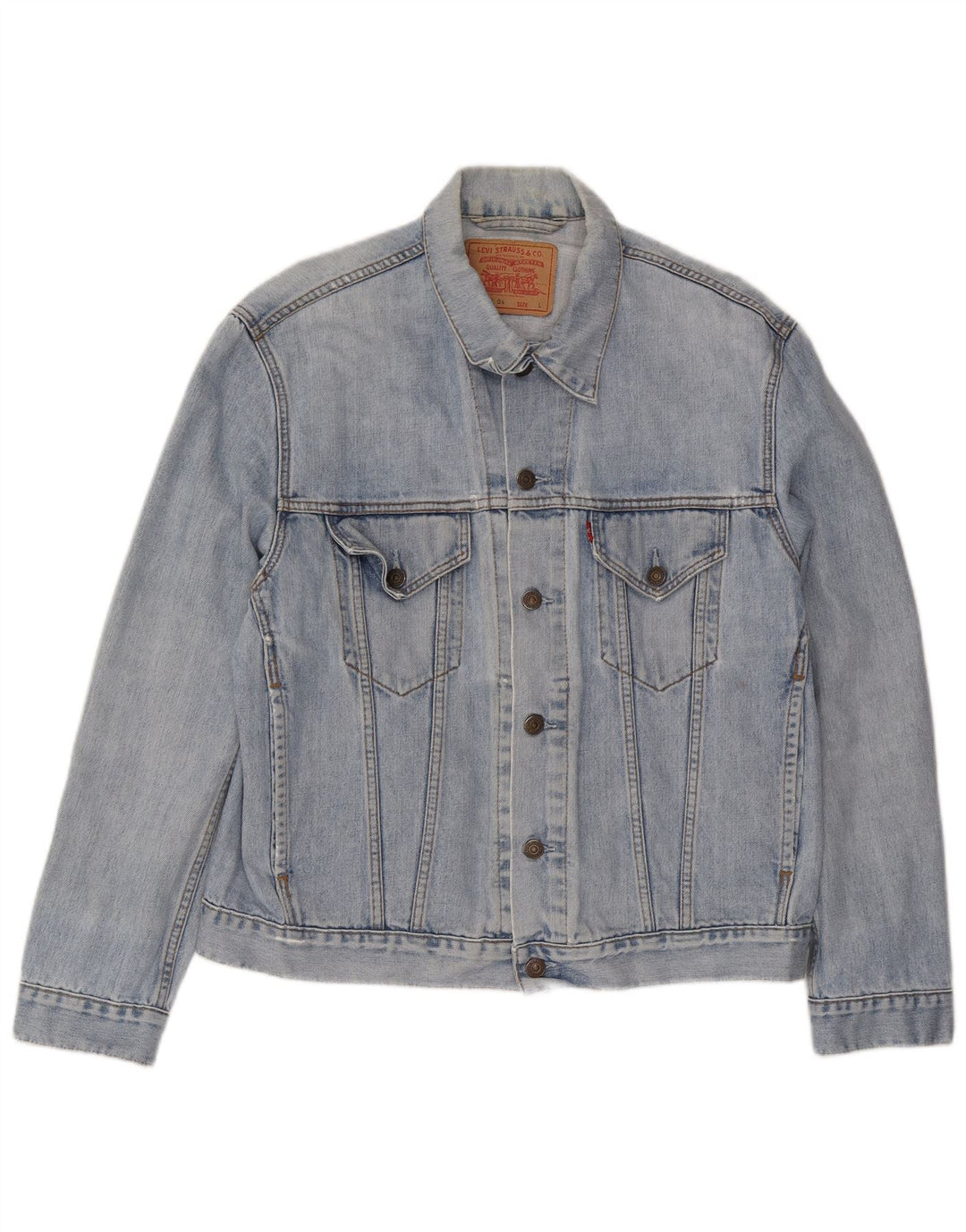 Giacca di jeans da uomo Levi's UK 40 grande cotone blu