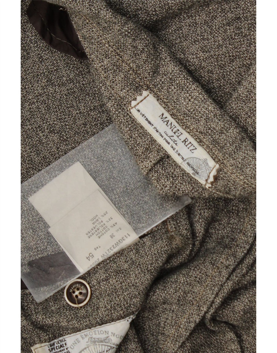 Giacca blazer da uomo a 2 bottoni Manuel Ritz IT 54 2XL Cotone chiazzato grigio