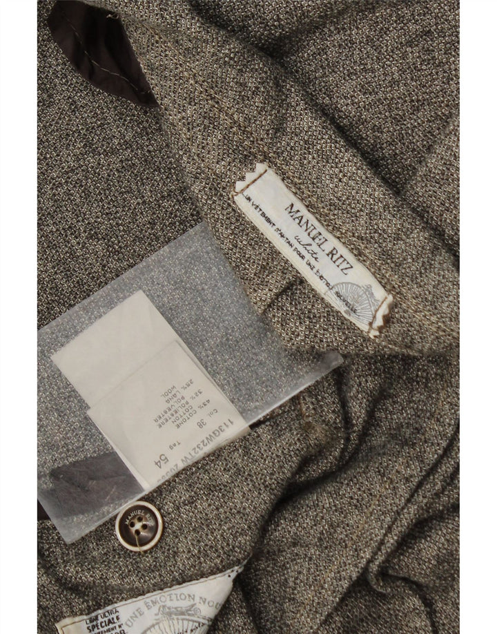 Giacca blazer da uomo a 2 bottoni Manuel Ritz IT 54 2XL Cotone chiazzato grigio