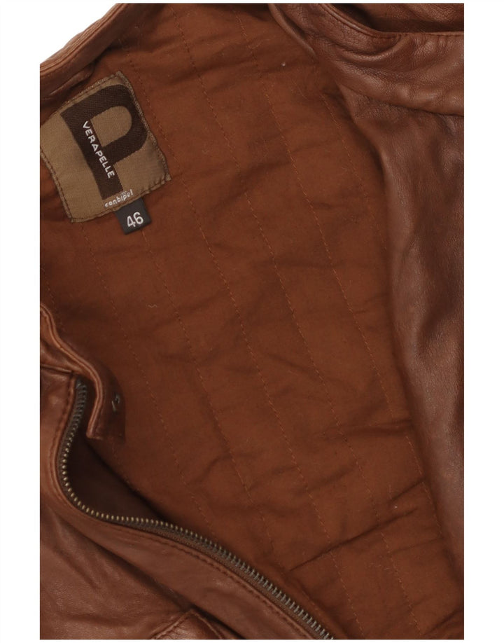 Giacca In Pelle Donna Conbipel IT 46 Large Pelle Marrone