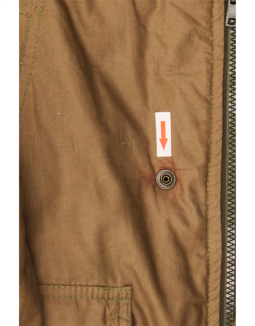 Giacca imbottita con cappuccio vintage da uomo IT 52 XL Cachi