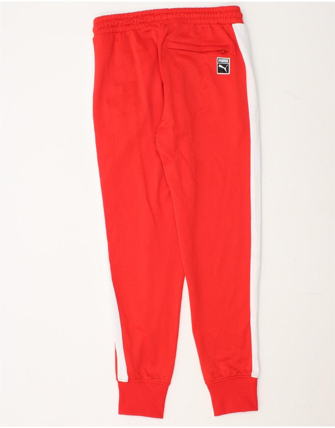 PUMA Mens Tracksuit Trousers Joggers Medium  Red Colourblock Polyester Vintage Puma and Second-Hand Puma from Messina Hembry 