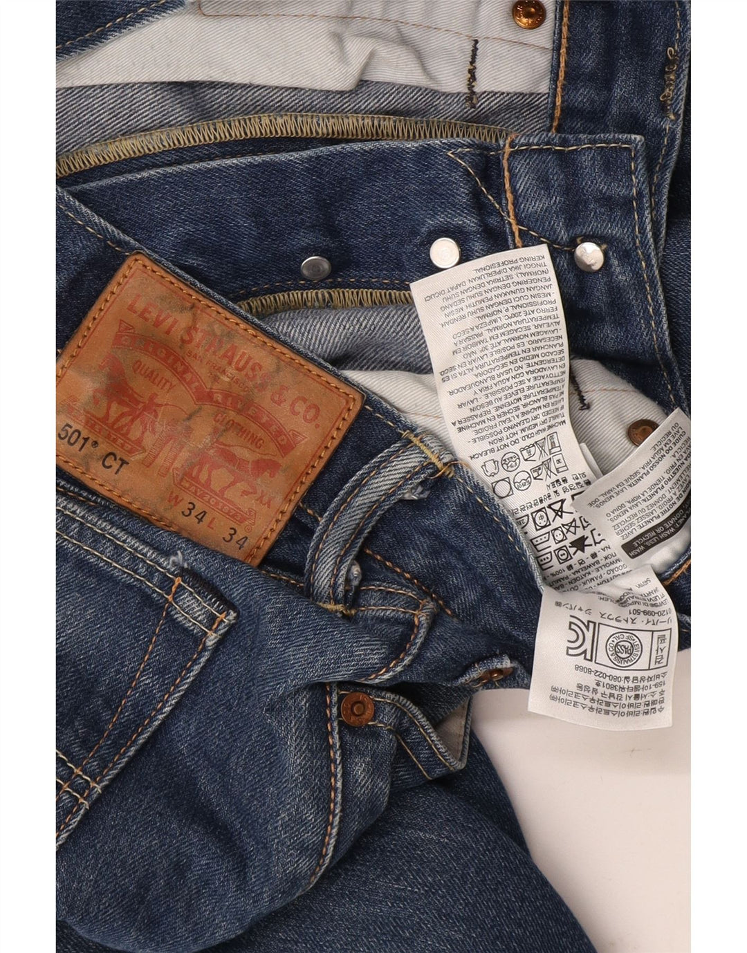 Levi's Uomo 501 Jeans dritti W34 L27 Cotone Blu