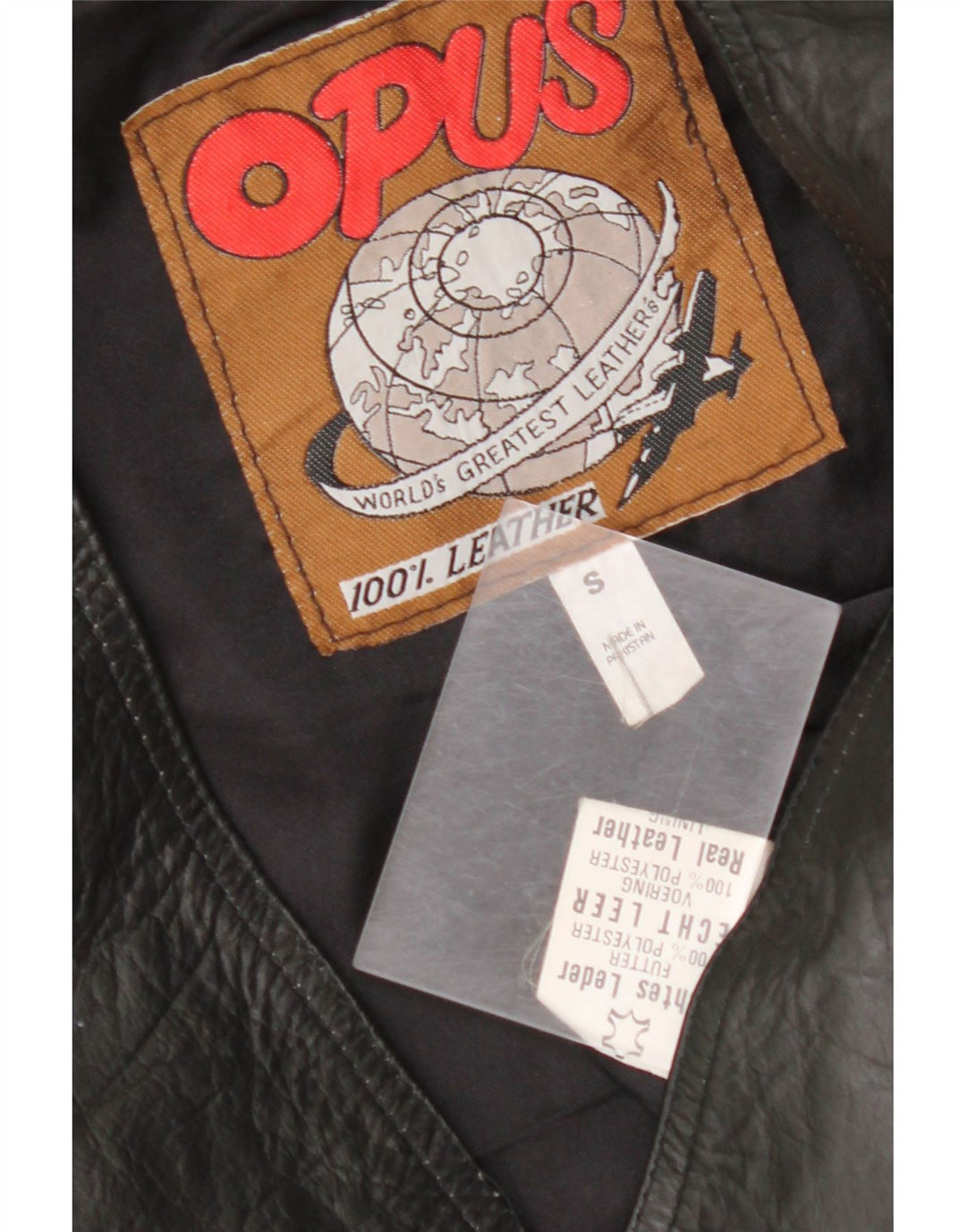 Gilet in pelle da uomo VINTAGE piccolo in pelle nera