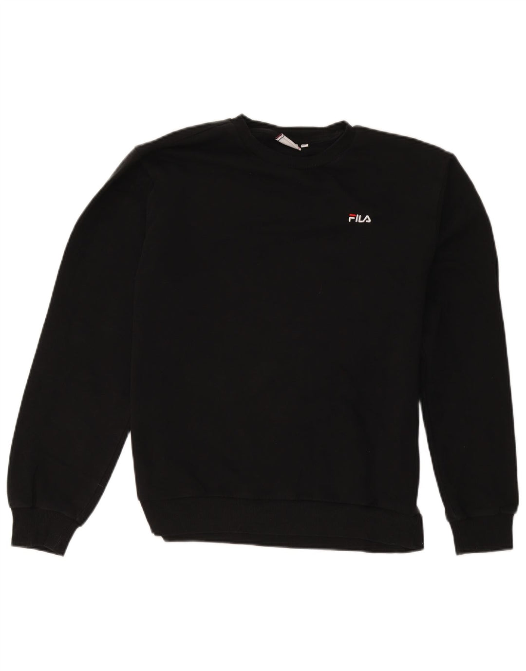 Fila Uomo Felpa Maglione Medio Nero Cotone Sportivo