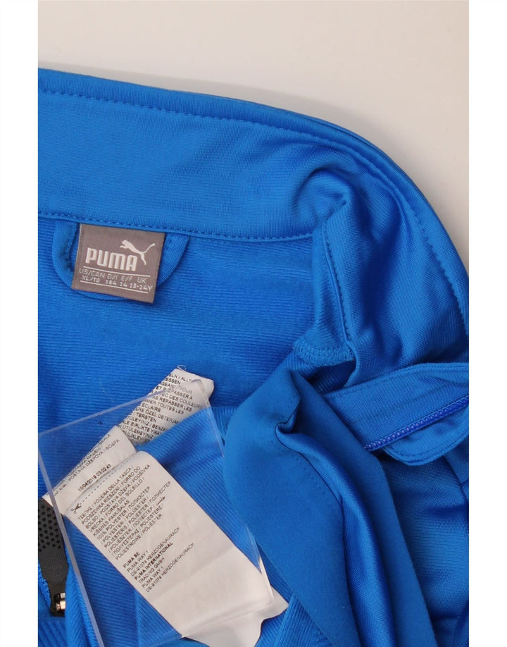 Giacca da tuta da ragazzo Puma 13-14 anni in poliestere blu