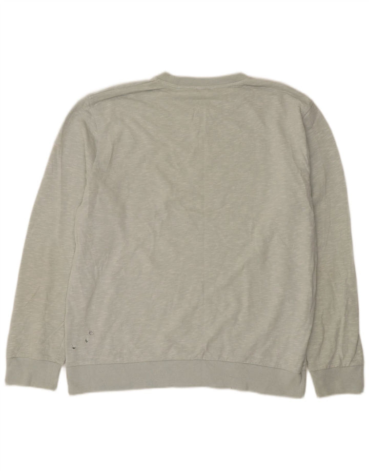 Felpa da uomo Reiss Jumper XL in cotone chiazzato grigio