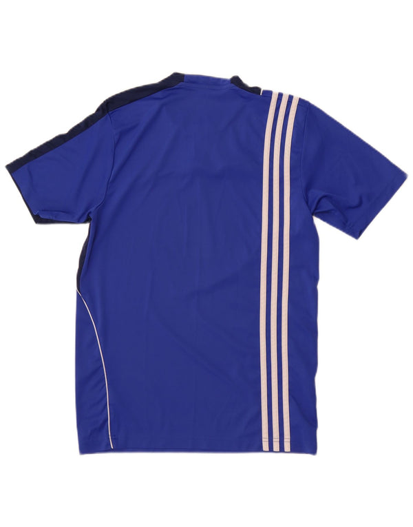 T-shirt grafica da uomo Adidas Top XS blu in poliestere color block