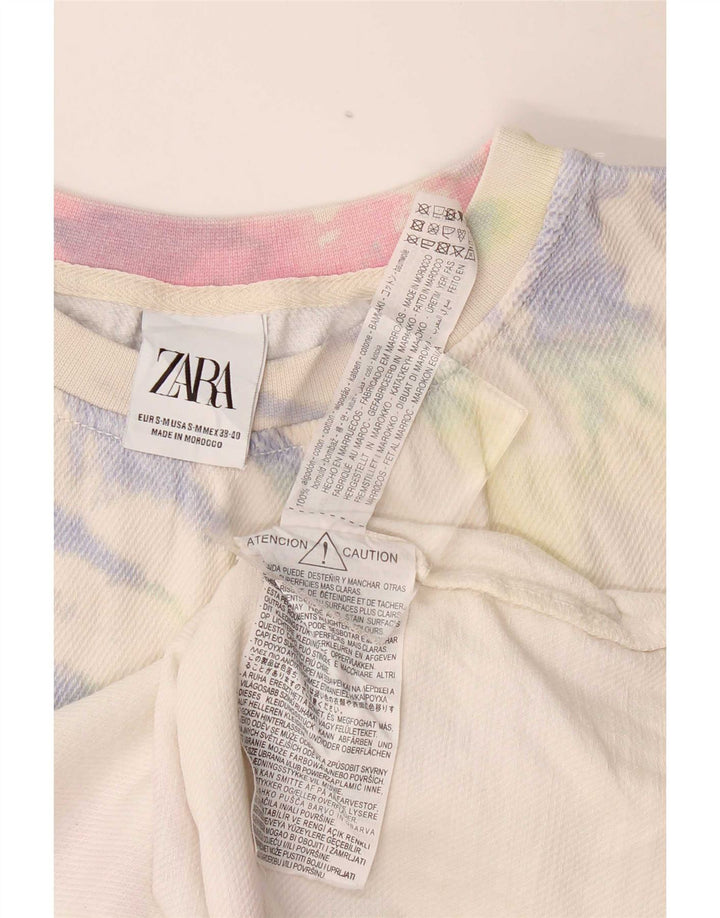 Canotta da uomo Zara piccola in cotone tie-dye multicolore