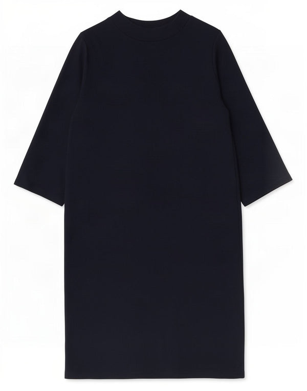 Abito t-shirt con maniche a 3/4 da donna Marks & Spencer UK 8 piccolo in cotone blu navy