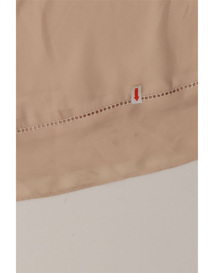 ZARA Camicetta Senza Maniche Trasparente Oversize da Donna UK 6 XS Beige