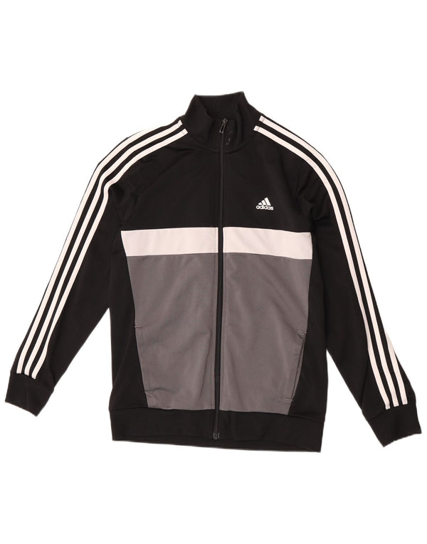 Giacca da tuta da ragazzo Adidas 13-14 anni in poliestere color block nero