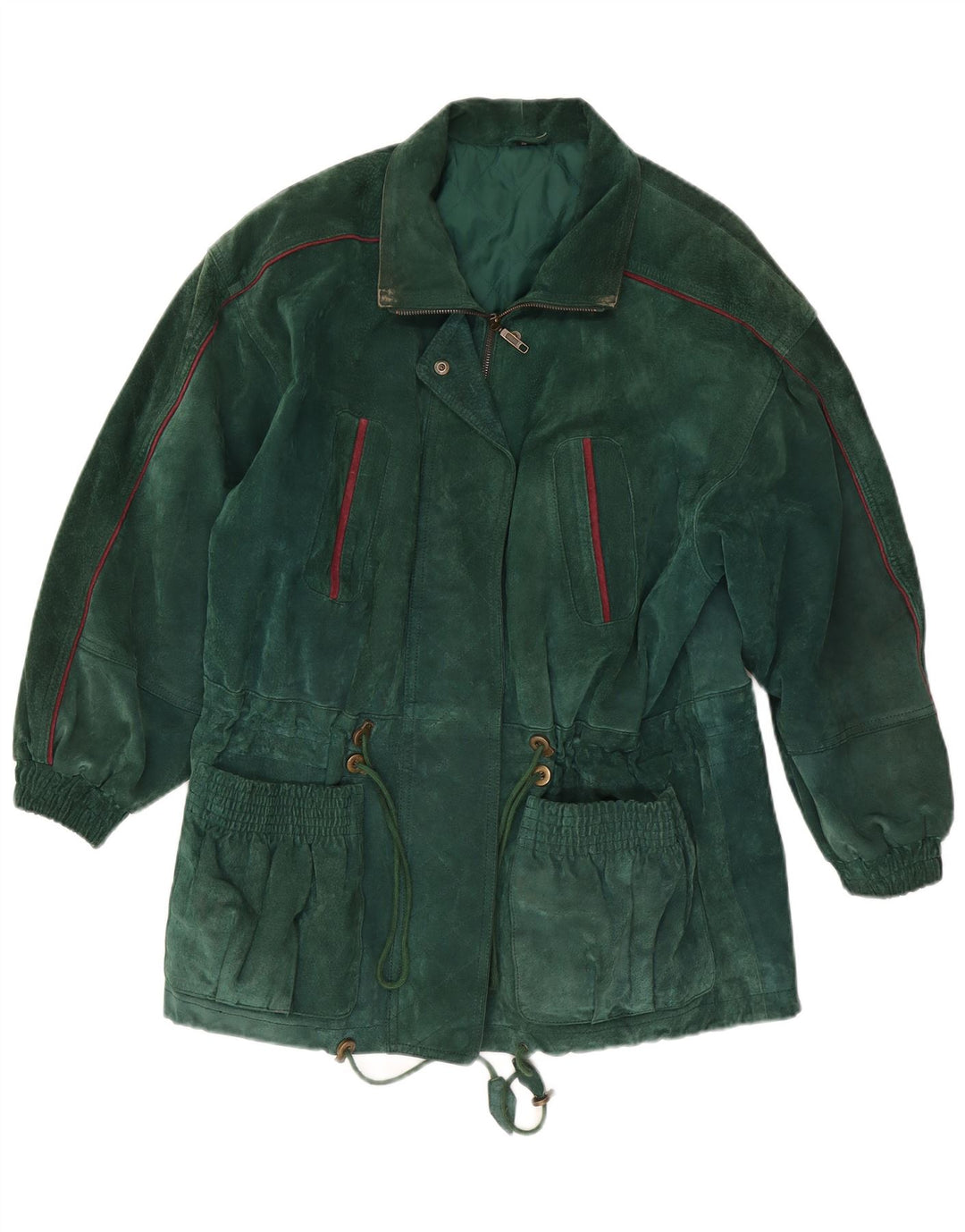 C&A Soprabito oversize in pelle scamosciata da donna EU 38 Pelle verde medio