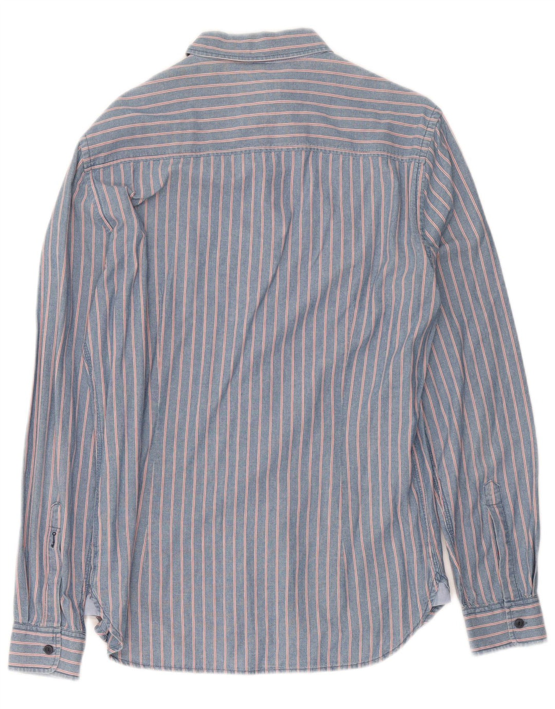 PEPE Jeans Camicia di jeans da uomo in cotone gessato blu medio