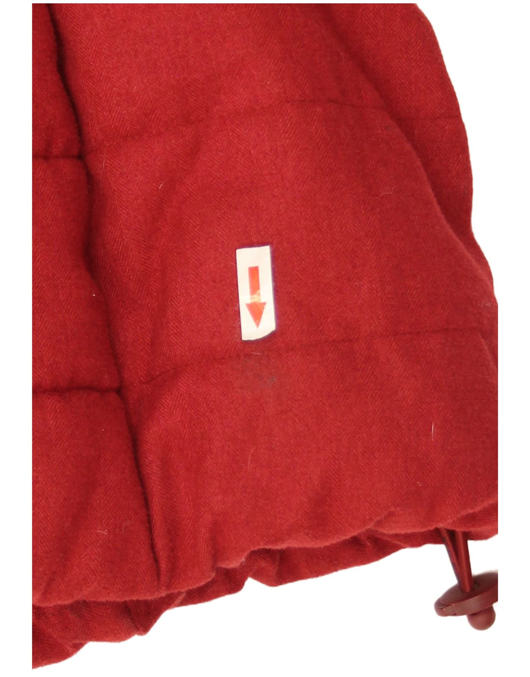 Cappotto imbottito con cappuccio da donna Superdry UK 16 Large Rosso Poliestere