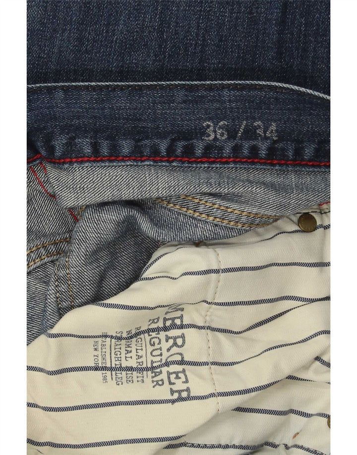 Jeans dritti regolari da uomo Tommy Hilfiger W36 L34 cotone blu