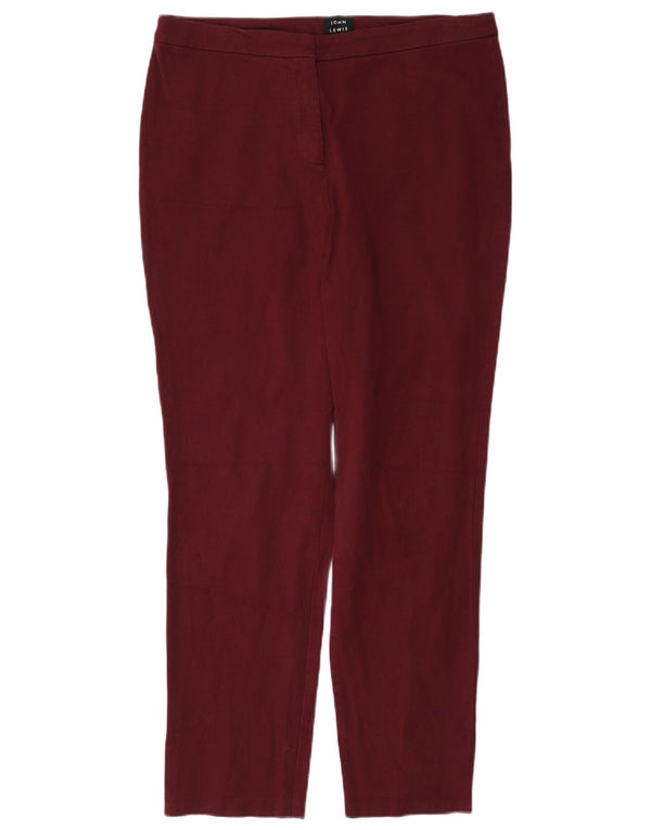 Pantaloni casual slim da donna John Lewis UK 12 medi W32 L28 Borgogna