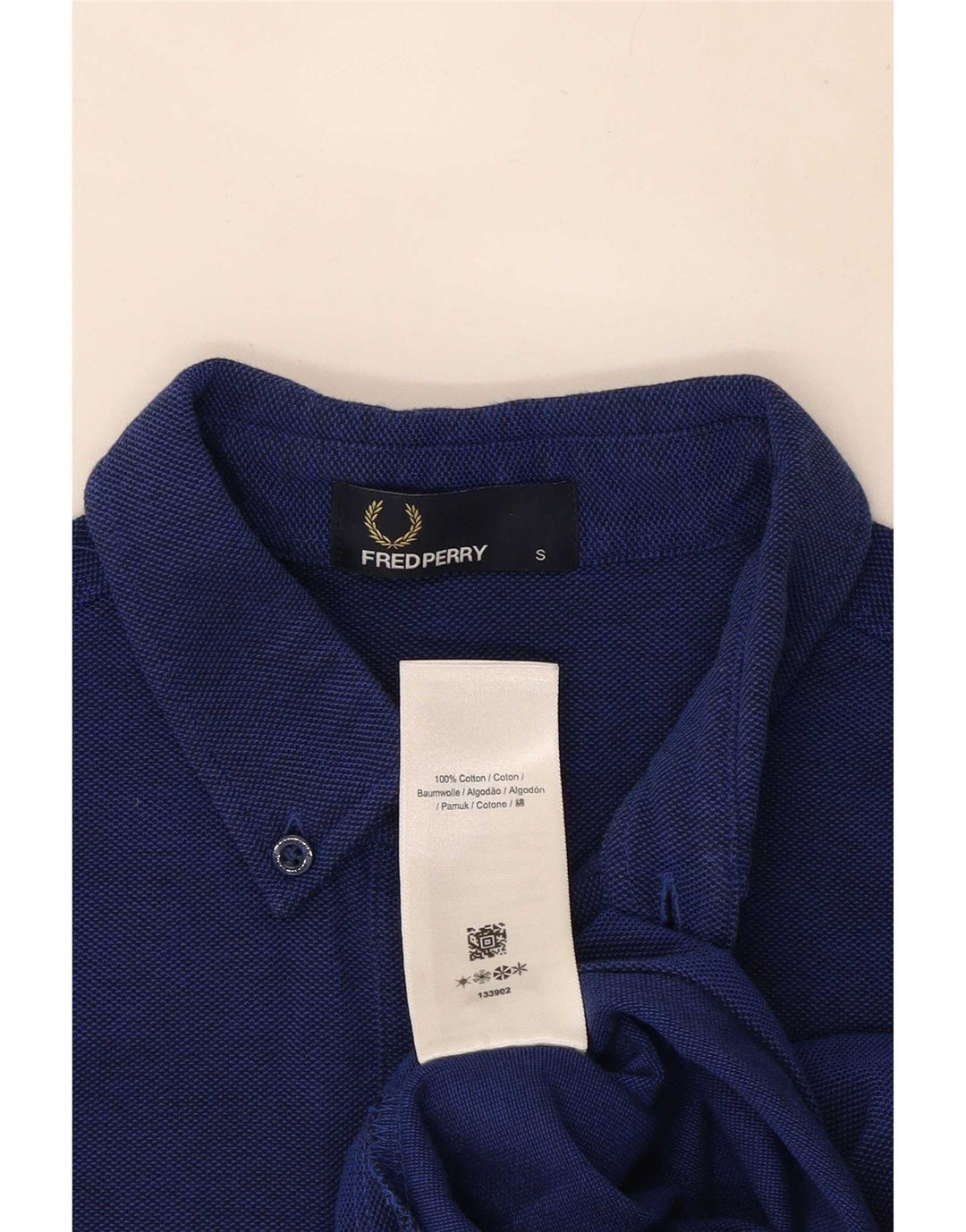 Polo da uomo Fred Perry piccola in cotone a righe blu navy