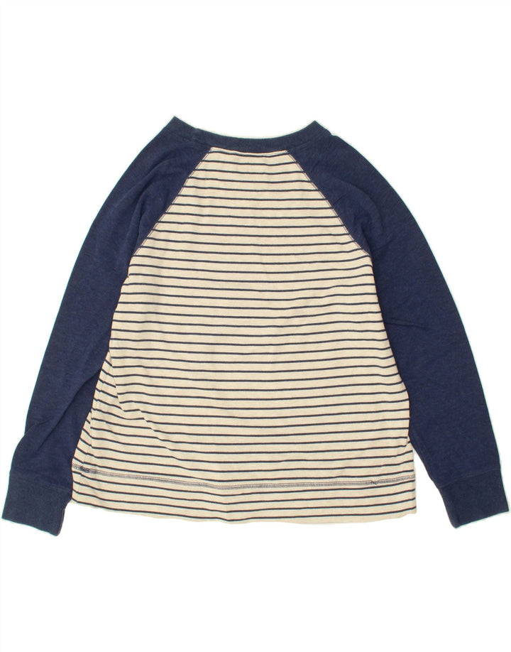 L.L.BEAN Womens Sweatshirt Jumper UK 18 XL White Colourblock Polyester Vintage L.L.Bean and Second-Hand L.L.Bean from Messina Hembry 