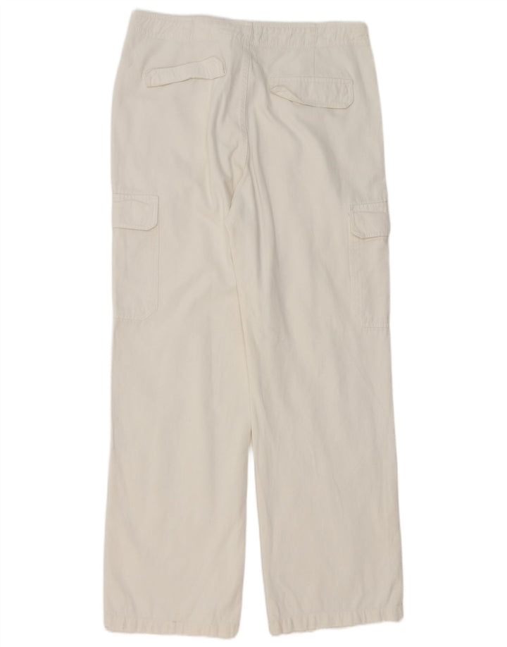 Pantaloni cargo dritti da donna Zara EU 42 Large W32 L32 Bianco