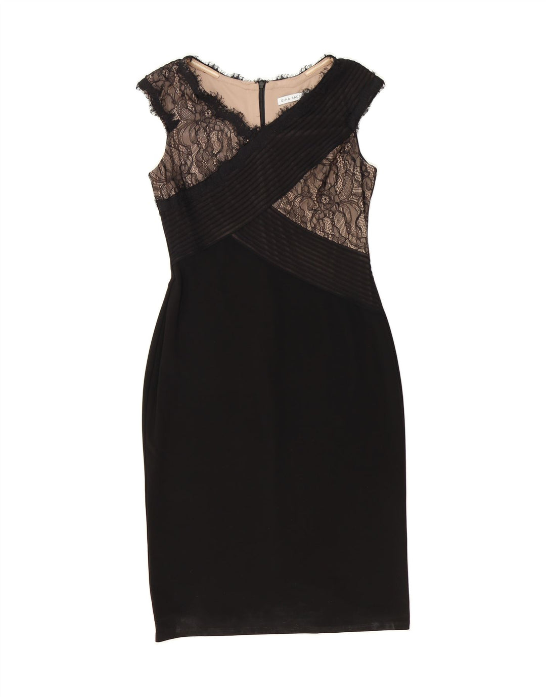 GINA BACCONI Womens Sleeveless Sheath Dress UK 12 Medium Black Polyamide Vintage Gina Bacconi and Second-Hand Gina Bacconi from Messina Hembry 