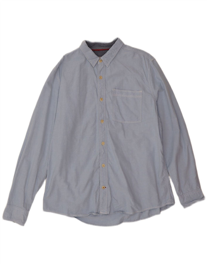Camicia da uomo Fat Face XL in cotone blu