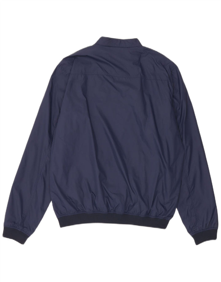Replay Bomber grafico da uomo UK 40 Large Blu Navy in poliammide