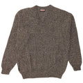 Maglione da uomo con scollo a V Invicta grande grigio screziato