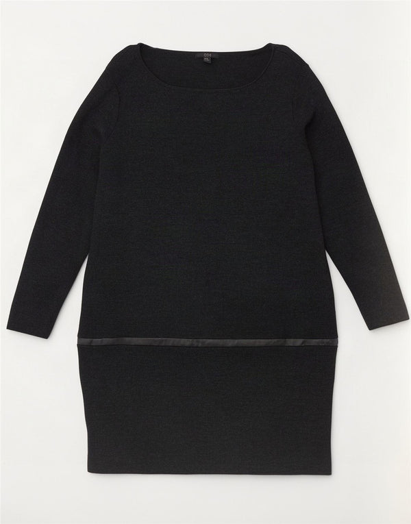 Abito maglione a maniche lunghe da donna Cos UK 14 Lana merino nera media