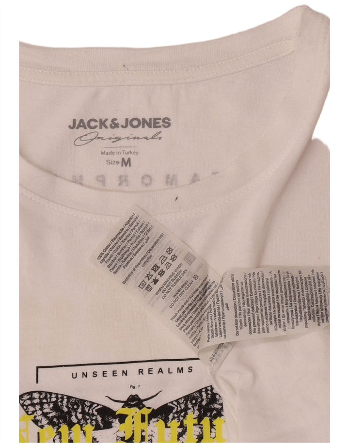 T-shirt grafica da uomo Jack & Jones Top in cotone bianco medio
