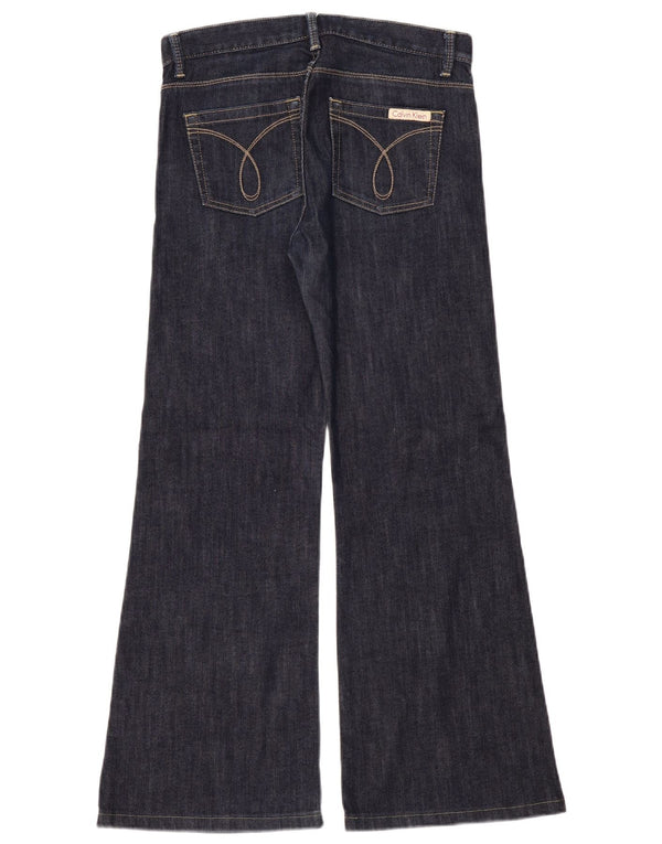 Jeans svasati da donna Calvin Klein W30 L30 cotone blu navy