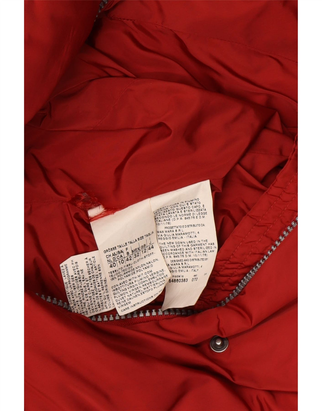 Giacca imbottita da weekend da donna MAX MARA UK 12 Medium Red Poliammide invernale