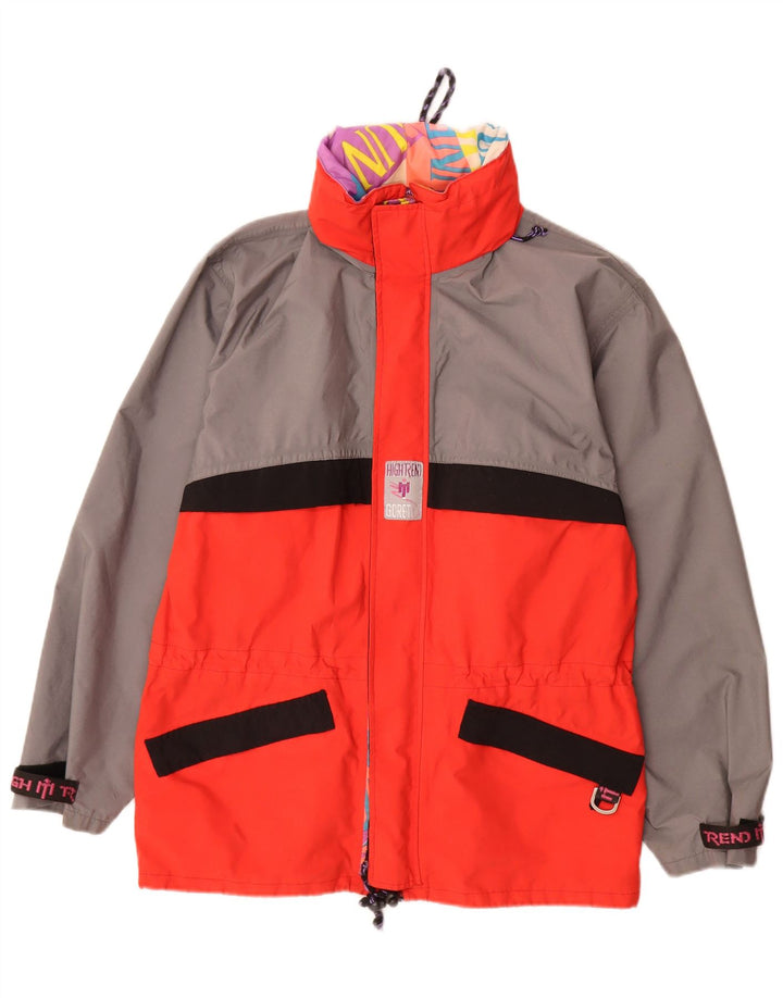 Giacca da sci vintage da uomo Gore-Tex UK 38 poliammide color block rosso medio