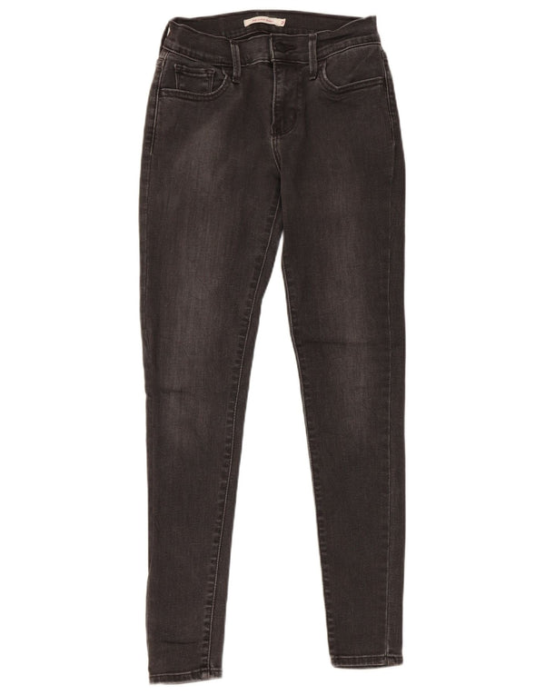 Jeans Levi's 710 Super Skinny da donna W26 L30 cotone nero