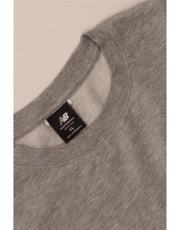 Felpa da uomo New Balance Maglione XL Grigio chiazzato