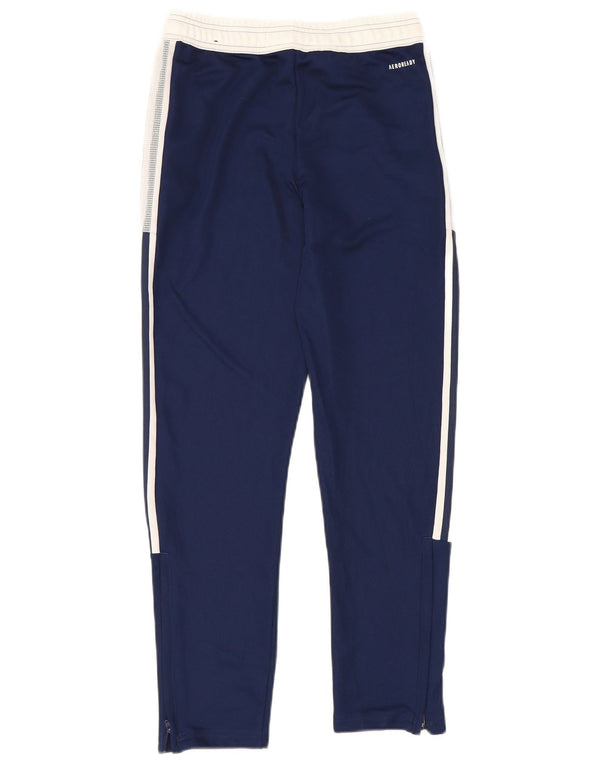 Pantaloni tuta Adidas Aeroready da bambina 12-13 anni Blu navy Colourblock