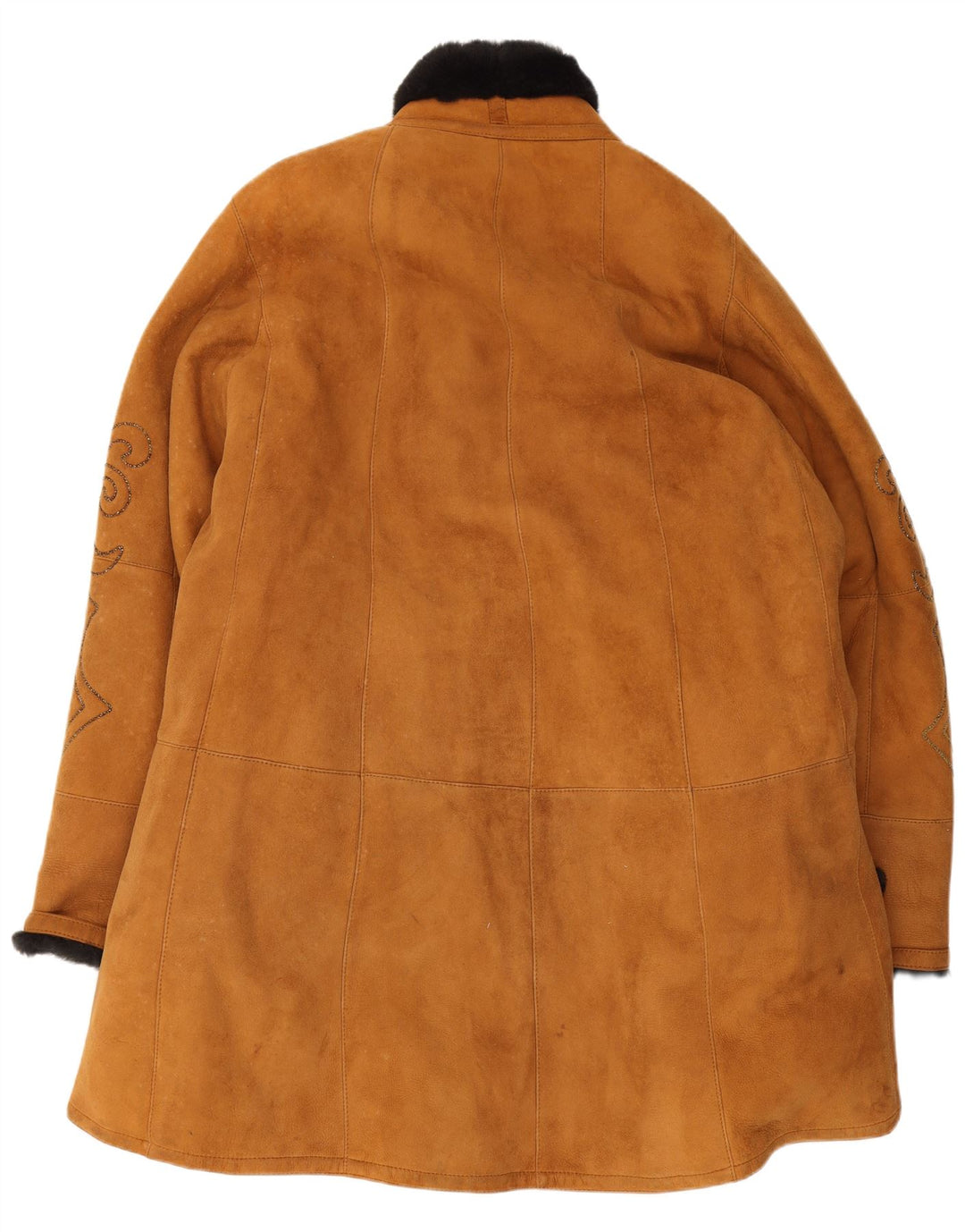 Christia Cappotto in shearling oversize da donna Taglia unica Beige Colourblock