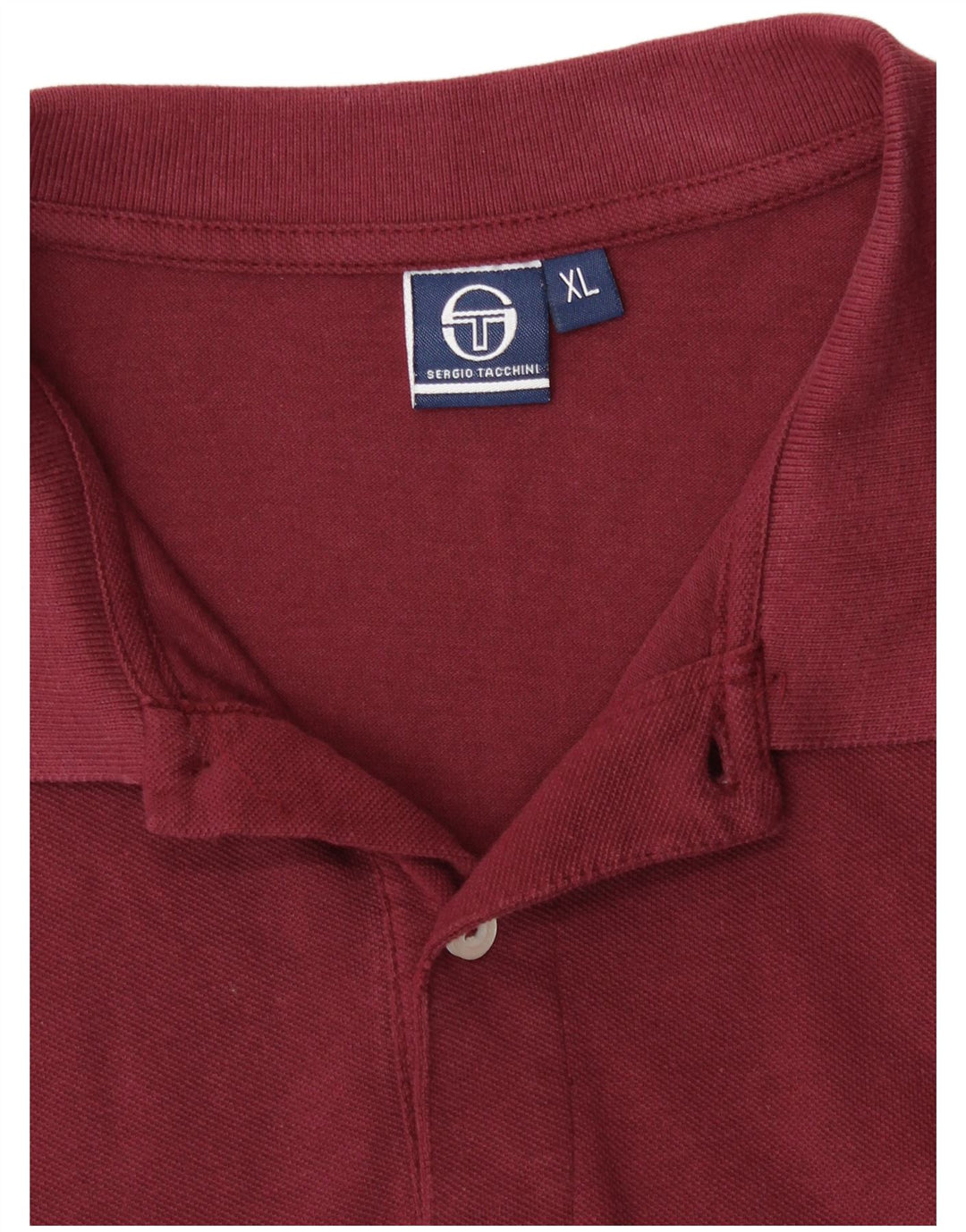 SERGIO TACCHINI Mens Polo Shirt XL Burgundy