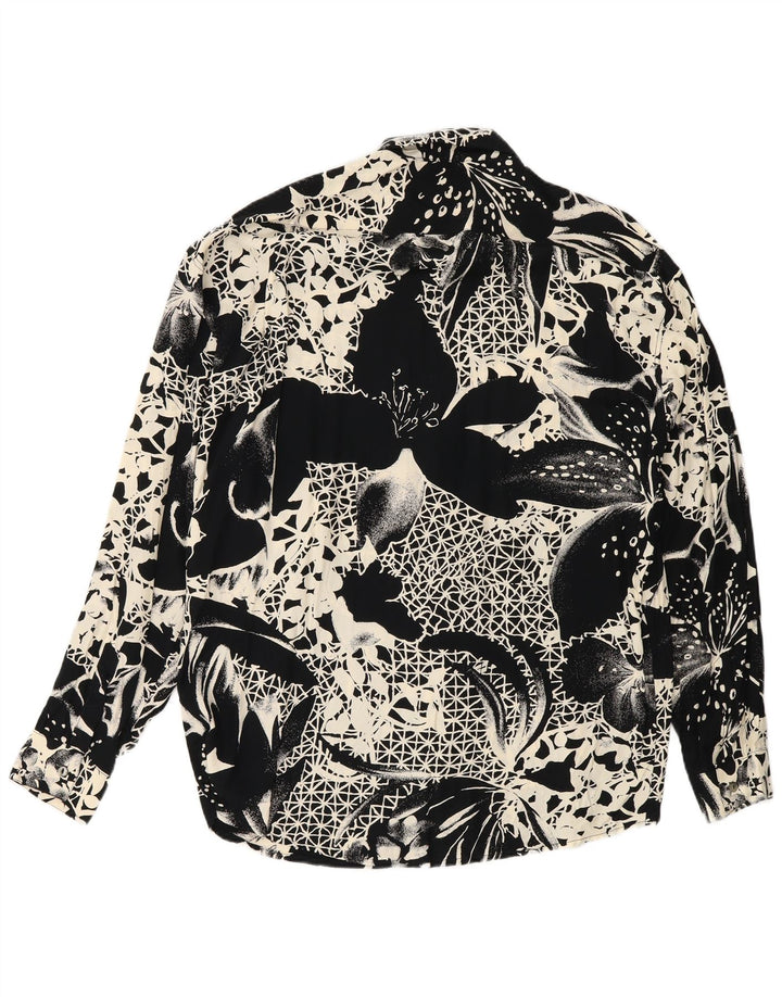 Camicia da uomo Tipo' S grande floreale nera