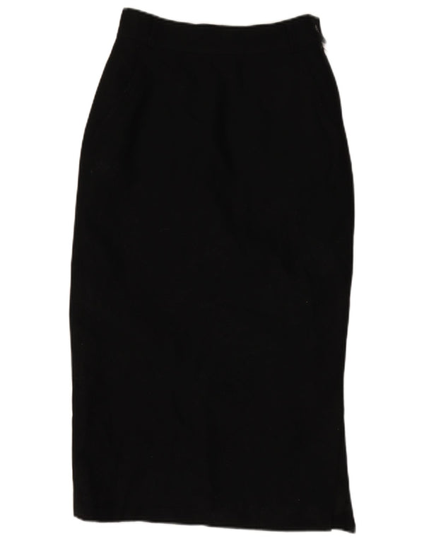 Gonna a tubino a vita alta da donna Sportmax UK 10 piccola W24 lana floreale nera